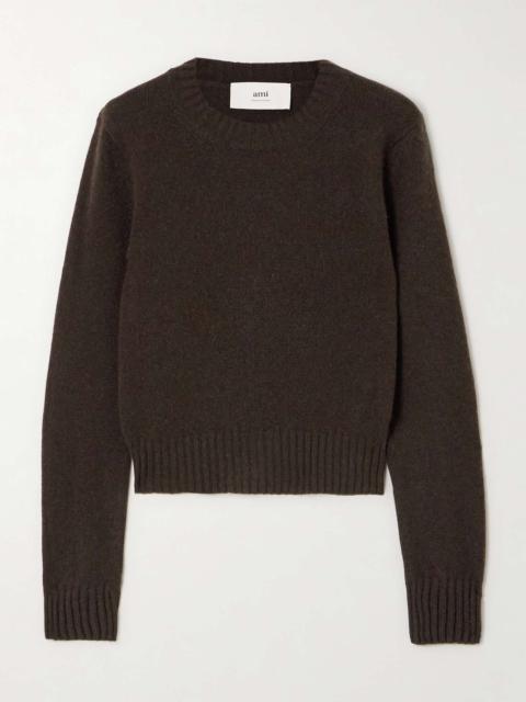 Embroidered cashmere and wool-blend sweater