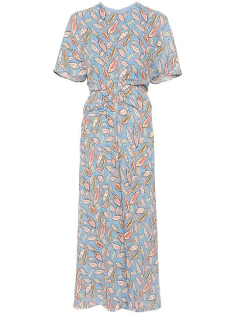 SALONI Isa ruffled midi dress