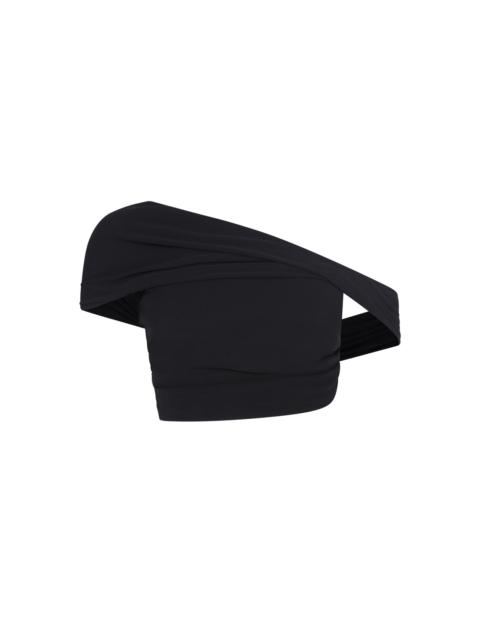 CASABLANCA Crepe Draped Crop Top | Casablanca Paris
