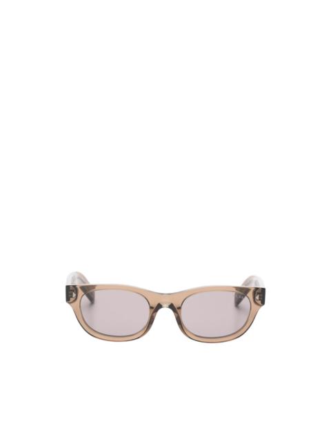 Prada logo-plaque oval-frame sunglasses