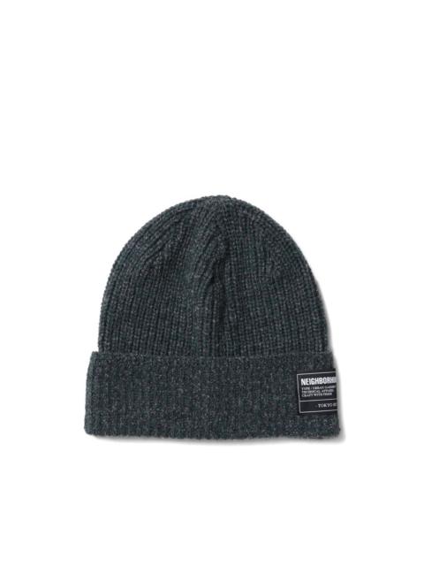 NEIGHBORHOOD ribbed label beanie hat