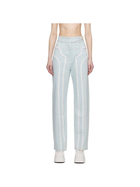 CASABLANCA Blue Floral Jeans