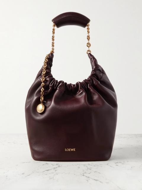 Loewe Squeeze Small Chain-embellished Gathered Leather Shoulder Bag