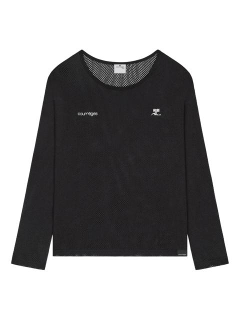 courrèges long-sleeve logo top