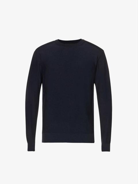 Dartmouth brand-patch wool-knit jumper