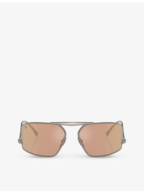 Ferrari FH1008 irregular-frame metal sunglasses