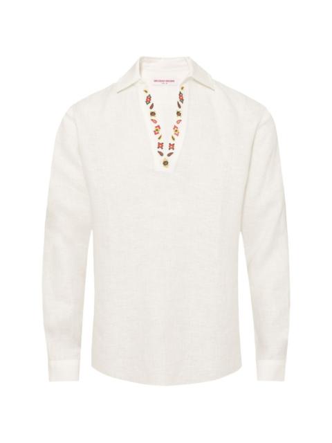 ORLEBAR BROWN Ridley embroidery shirt