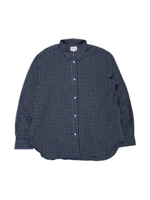 NORSE PROJECTS Espevik Oversized Check Shirt Dark Navy Check