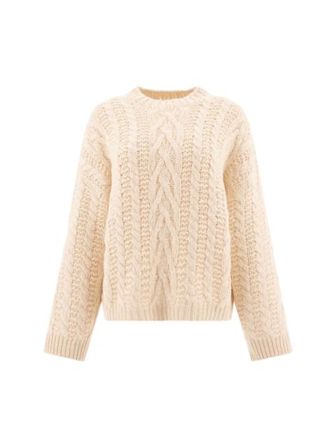 cable-knit jumper