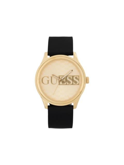 GUESS USA logo-engraved 44mm