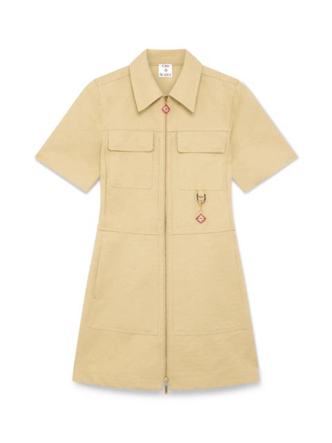 CASABLANCA Cotton Monogram Jacquard Dress