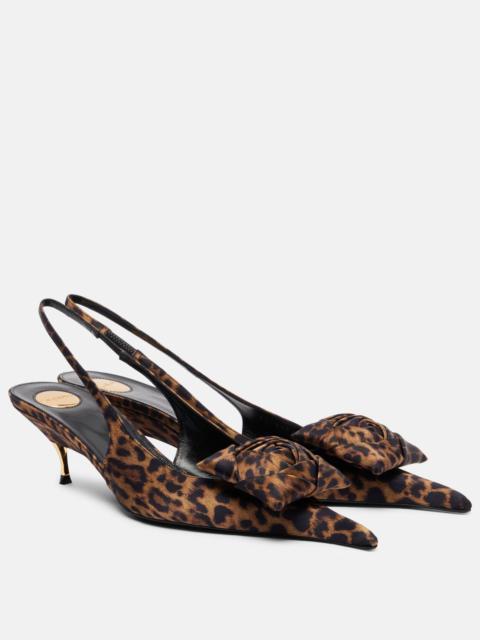 Dakota 50 leopard-print slingback pumps