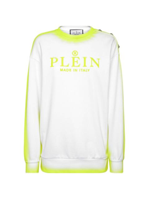 PHILIPP PLEIN logo-embroidered cotton sweatshirt