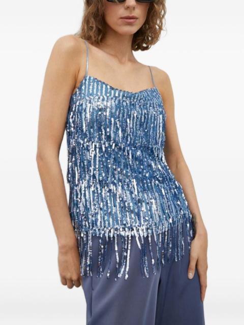 SAMSØE SAMSØE sequin fringed top