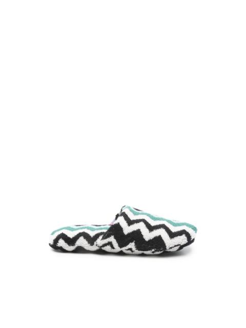 Missoni zigzag-pattern slippers