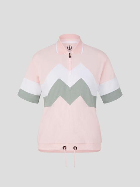 BOGNER Anabel Polo shirt in Pink/Gray/White
