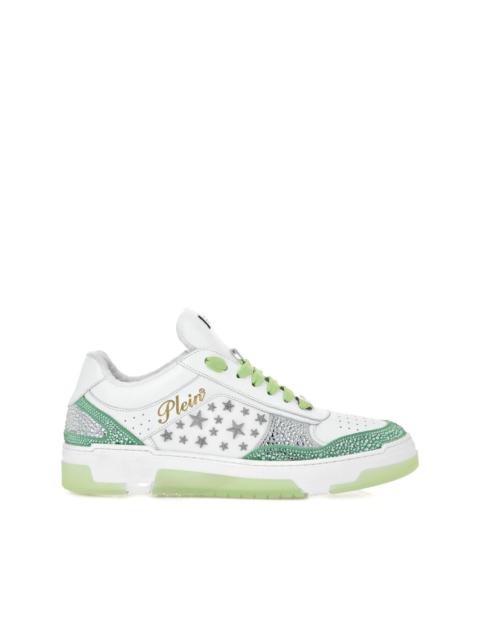 studded leather sneakers