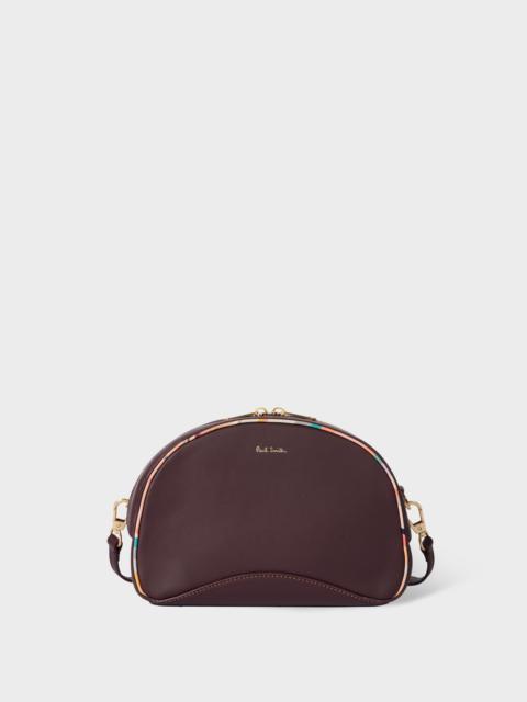 Paul Smith Women's Burgundy Inverted 'Dusky Swirl' Rounded Camera Bag