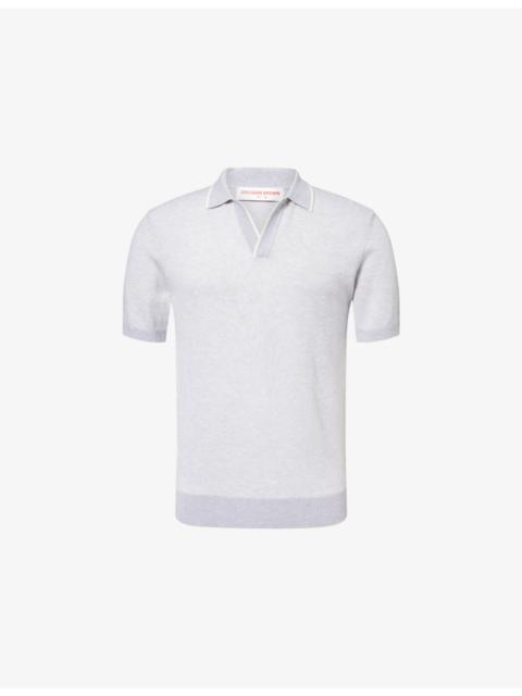 ORLEBAR BROWN Horton Contrast-Trim Cotton-Blend Polo Top