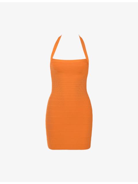 House of CB The Silhouette Halterneck Woven Mini Dress