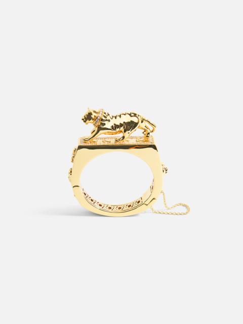 CAMILLA GILDED REALMS LEOPARD CUFF GOLD