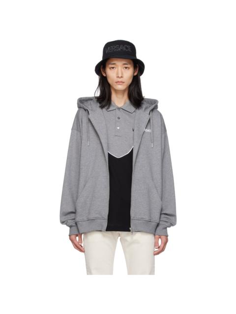 VERSACE Gray 'La Colonna' Hoodie