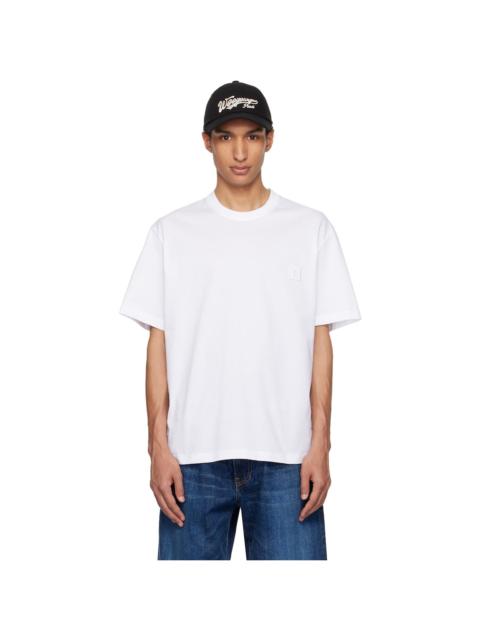 Wooyoungmi White Flower Back Logo T-shirt
