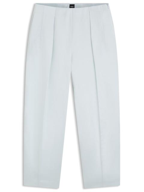 BOSS RELAXED-FIT TROUSERS IN SOFT SATEEN