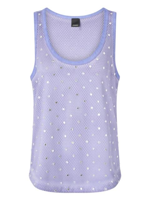 PINKO embellished mesh tank top