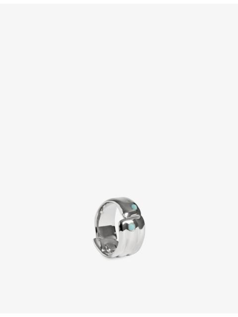 MONICA VINADER Amaia Bold Sterling-Silver And Amazonite Ring