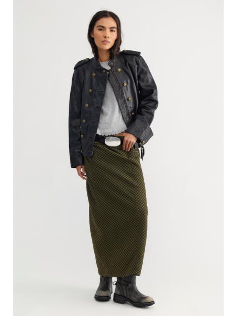 FREE PEOPLE Mae Menswear Column Maxi Skirt