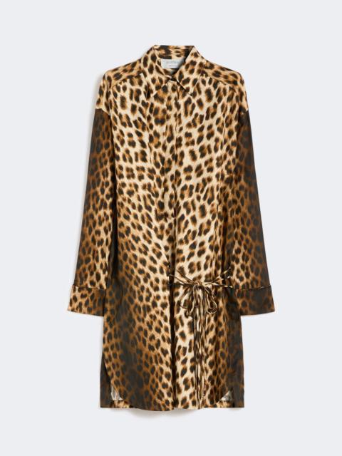 Sportmax Silk twill criss-cross shirt dress - CAMEL