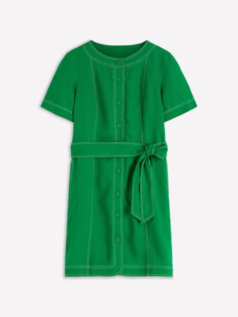 BODEN Callie Linen Short Dress-Highland Green