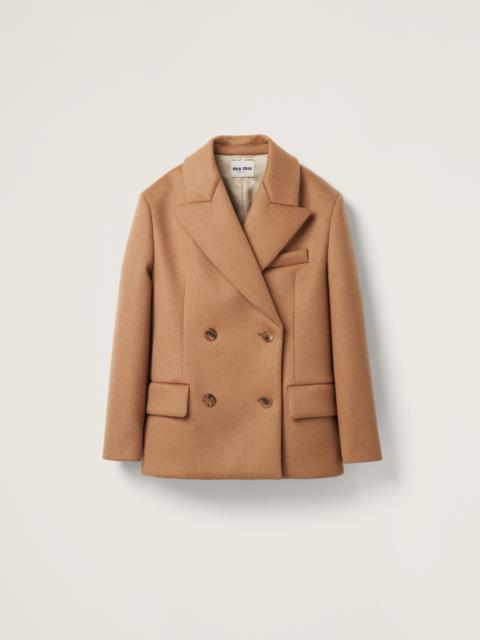 Miu Miu Double-breasted camel hair jacket