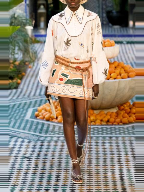 ALÉMAIS Velora Raffia Skirt