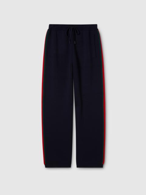 GUCCI Stitch wool leisure pants with Web