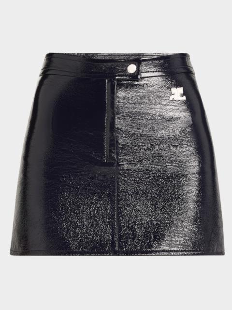 Reedition Vinyl Mini Skirt