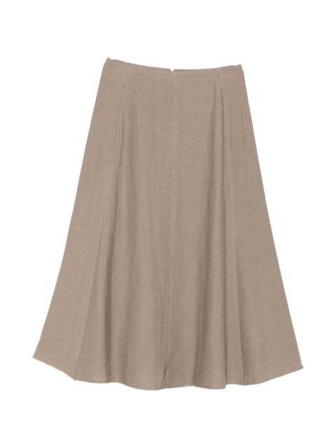 PESERICO panelled A-line midi skirt