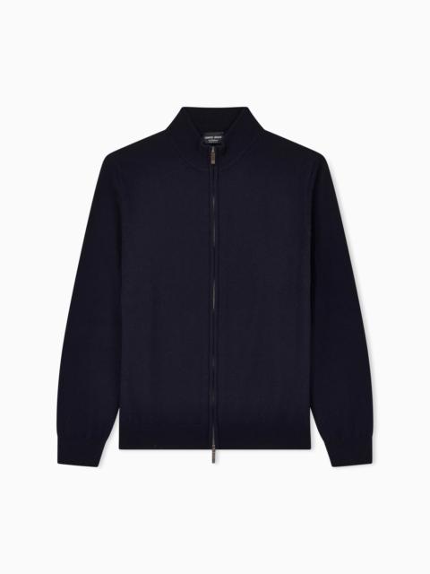 GIORGIO ARMANI Zipped cardigan in cashmere