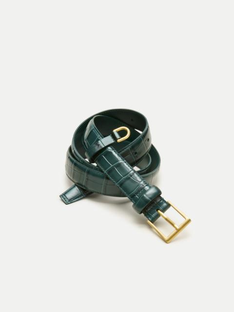 J.CREW Berkeley belt in croc-embossed leather