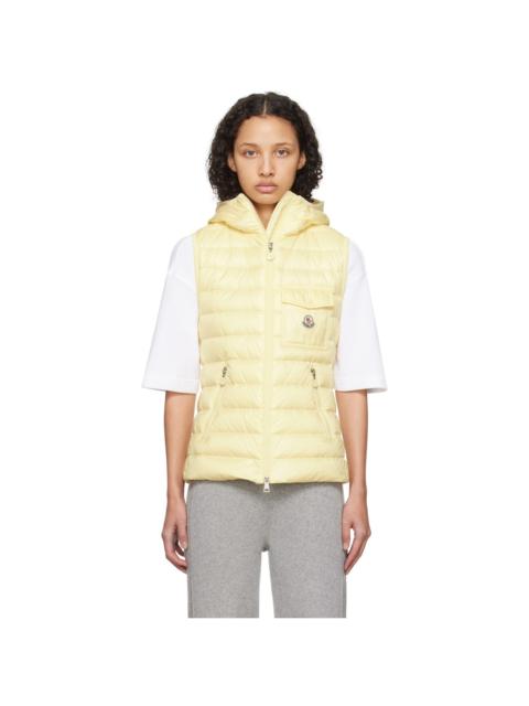 Moncler Yellow Glygos Down Vest