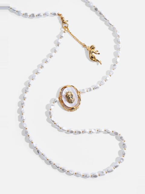 CAMILLA QUEEN OF CHARMS WRAP PEARL NECKLACE GOLD