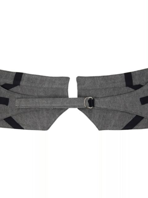 PAULA CANOVAS DEL VAS Gray Strap Denim Belt