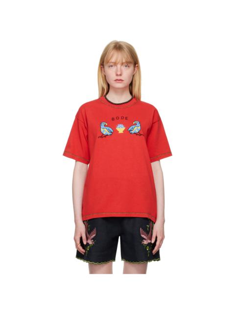 BODE Red Twin Parakeet T-Shirt