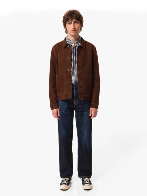 Nudie Jeans Dante Suede Jacket Dark Brown