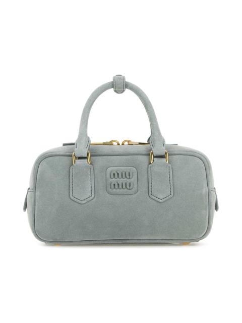 Miu Miu Powder Blue Suede Arcadie Handbag