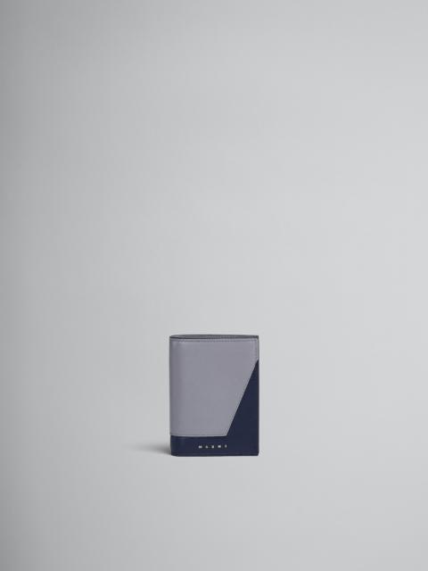Marni GREY AND BLUE LEATHER BI-FOLD WALLET