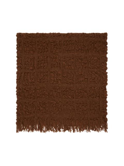 LAUREN MANOOGIAN Brown Handwoven Crepe Wrap