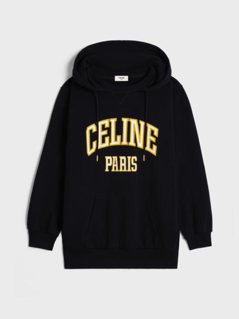 oversized celine hoodie in cotton fleece