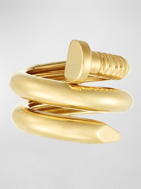 DAVID WEBB 18k Gold Polished Nail Ring, Size 6.5